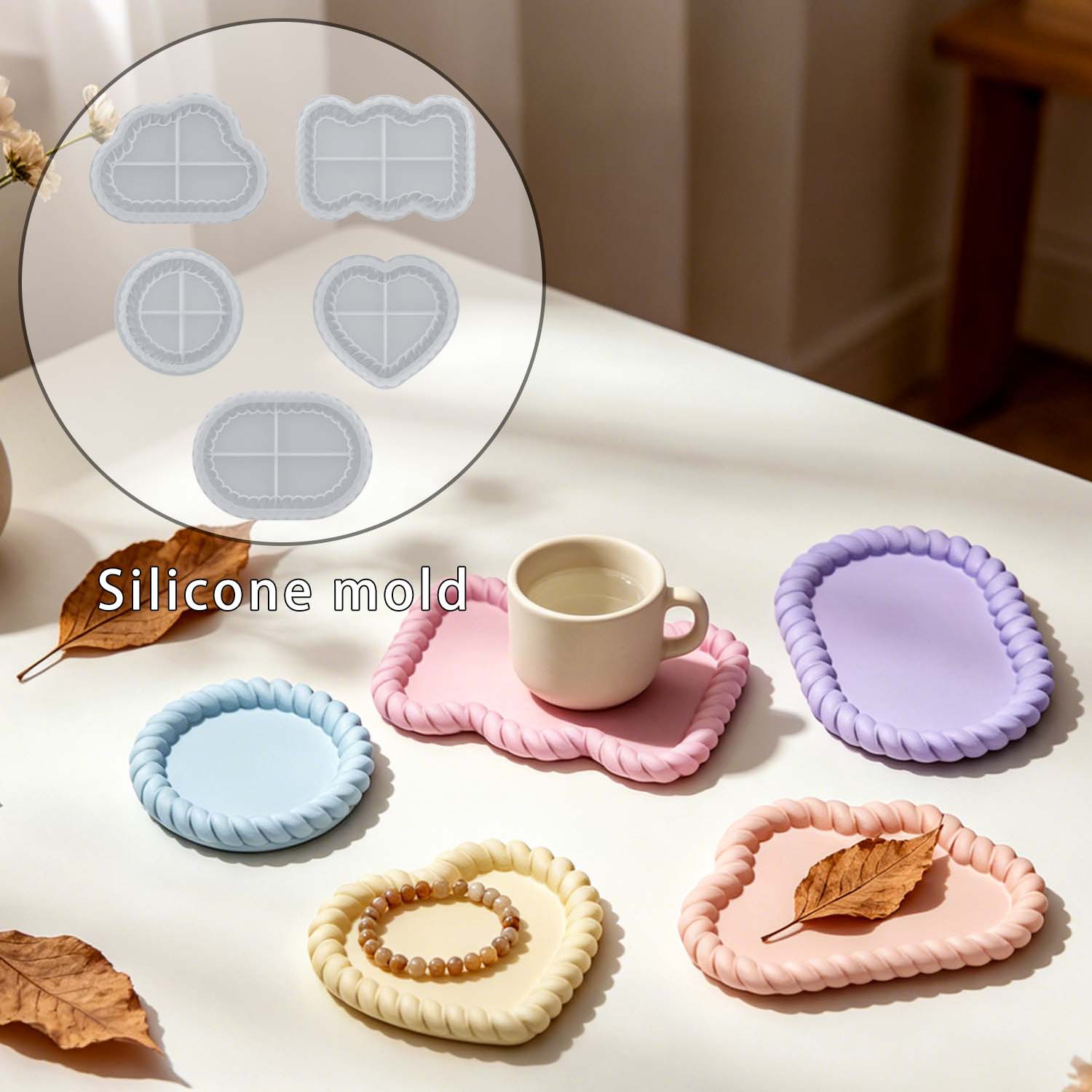 Diverse sets jute onderzetters - Serving Tray Mold recensie en prijs